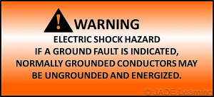 Figure 1. Warning label on inverter.