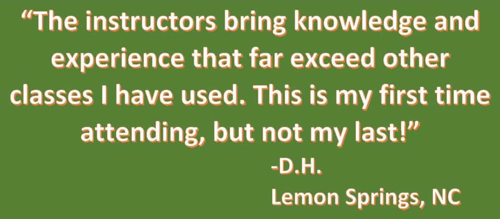 NC Class testimonial