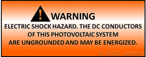 Figure 4. Label for ungrounded conductors.
